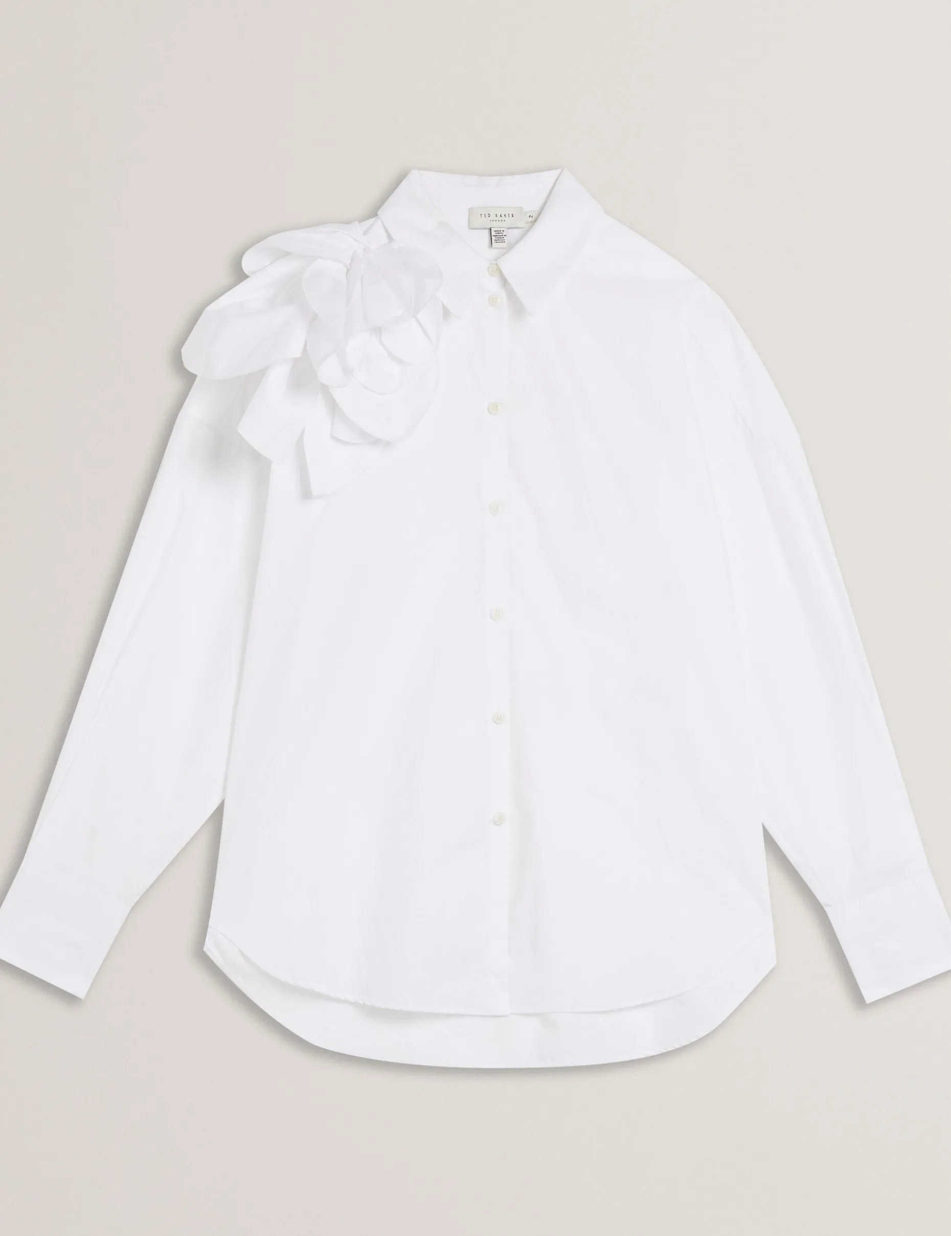 allai_oversized_corsage_d_6.webp Allai Oversized Corsage Detail Cotton Shirt
