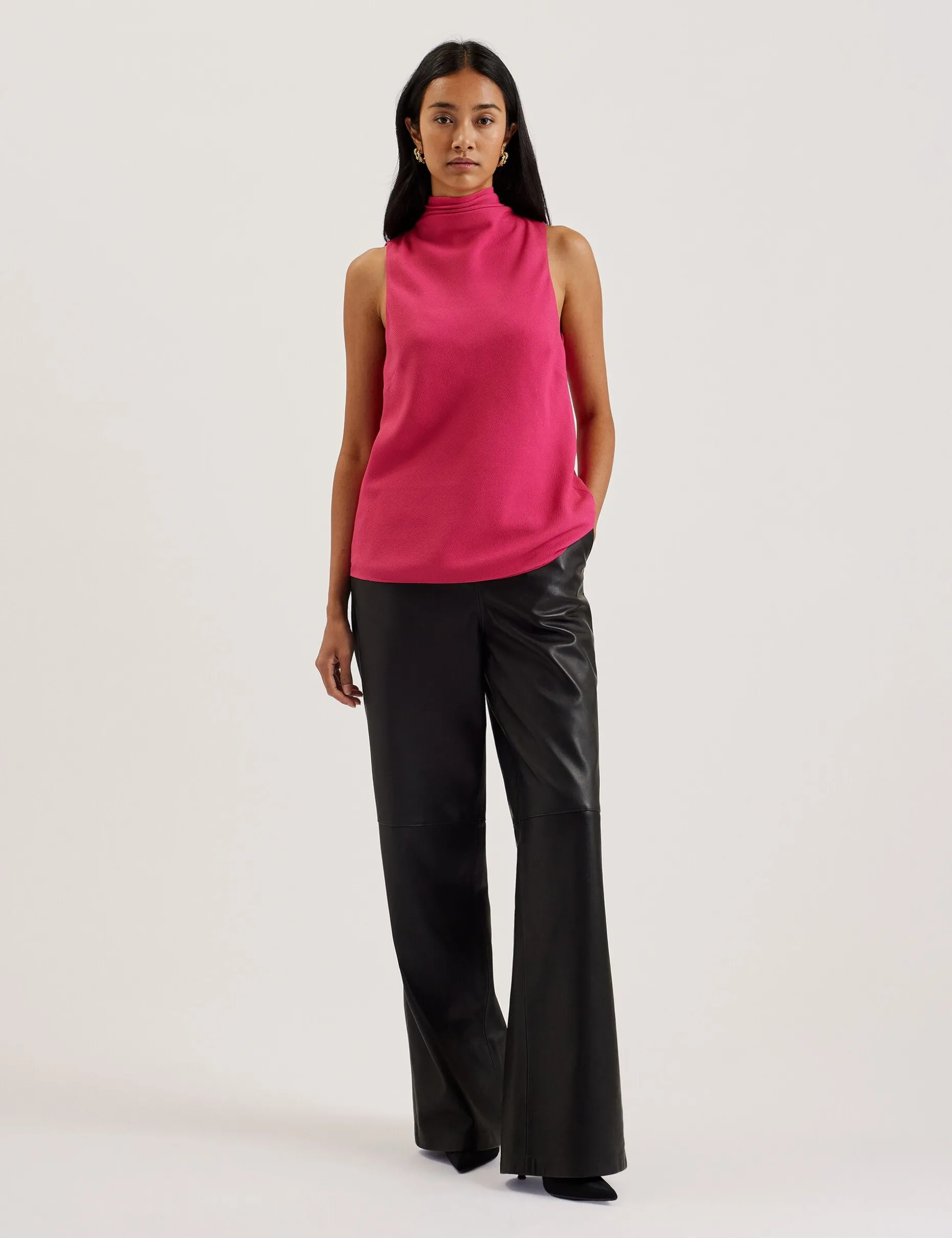 anini_textured_high_neck__0.webp Anini Textured High Neck Sleeveless Top