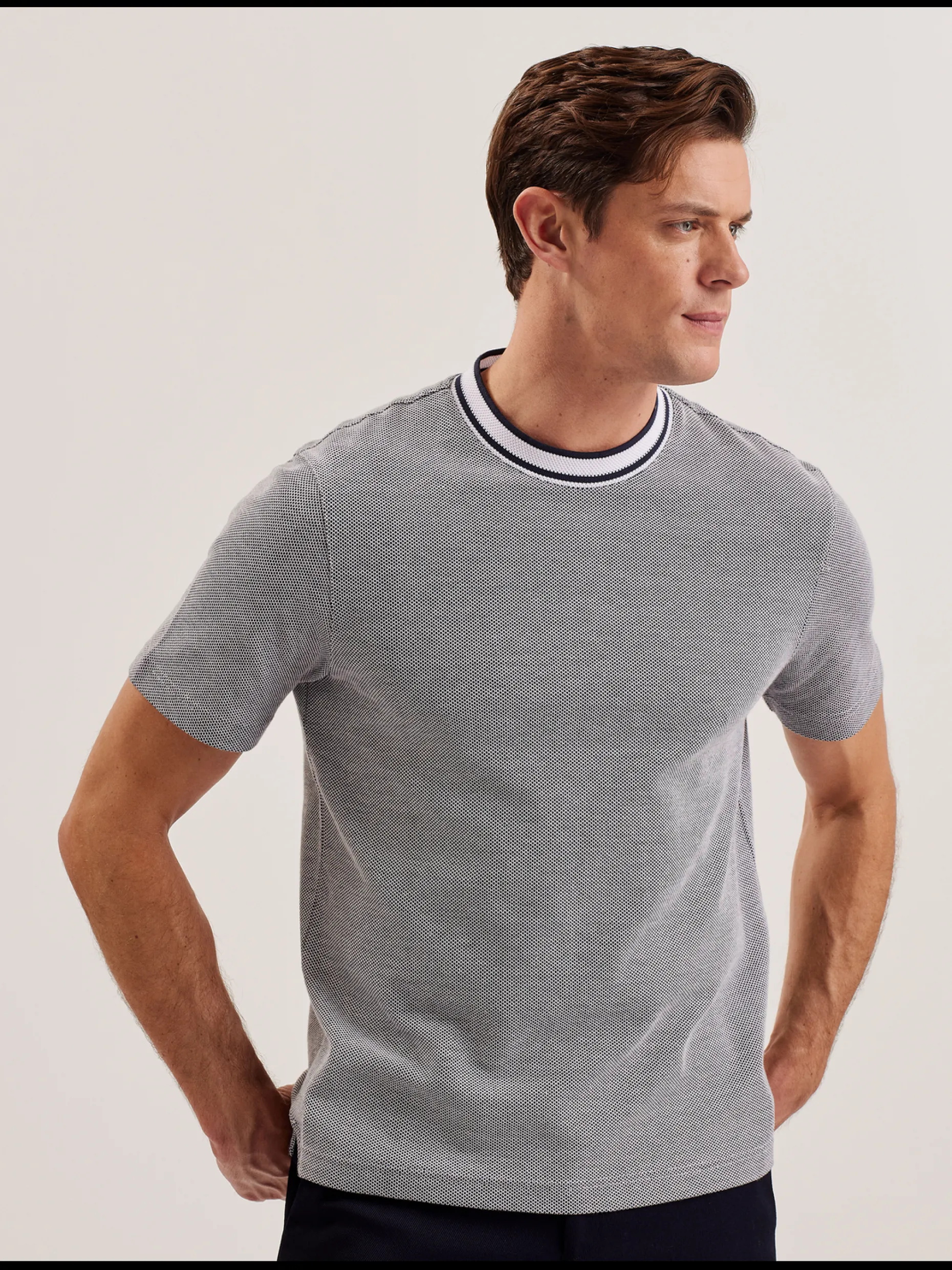 arlon_textured_stripe_det_0.webp Arlon Textured Stripe Detail Cotton T-Shirt