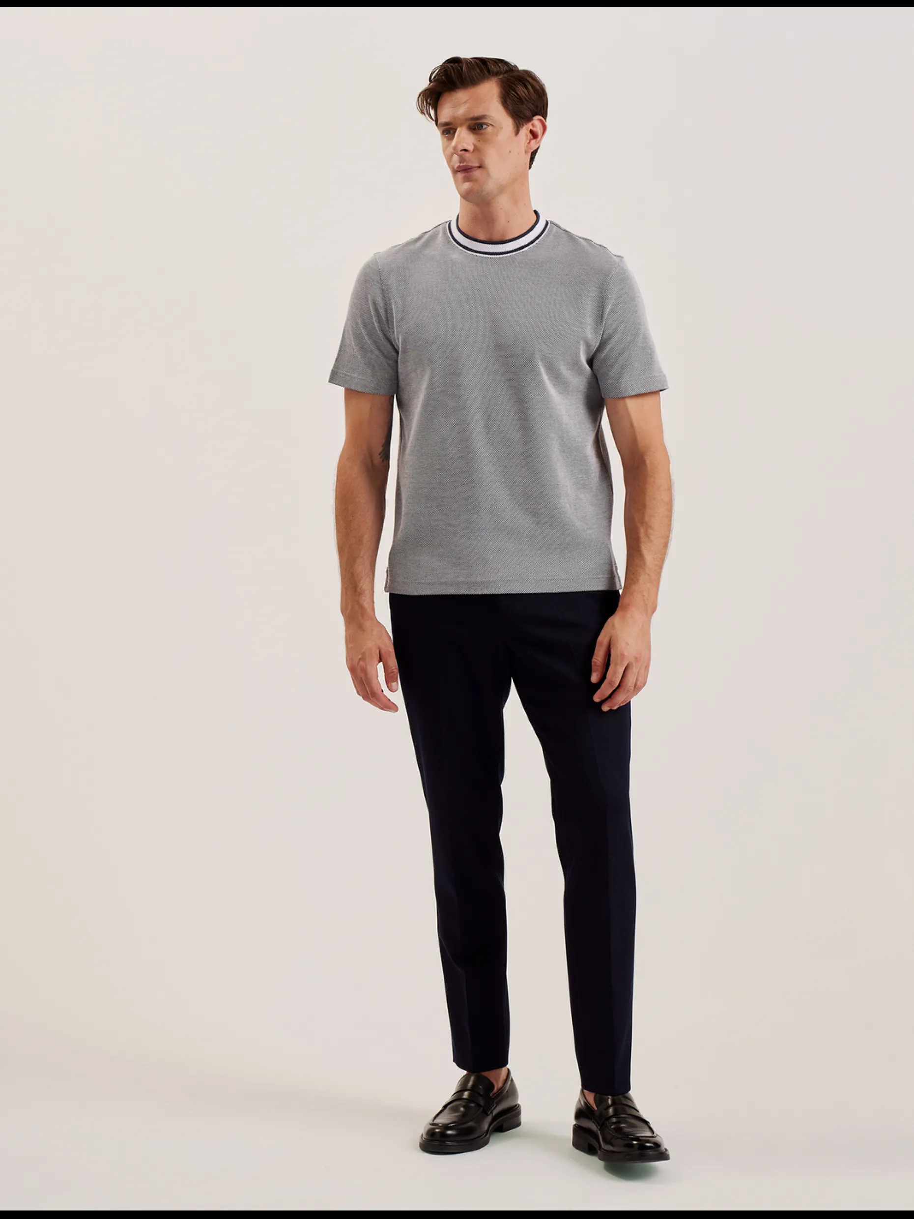 arlon_textured_stripe_det_1.webp Arlon Textured Stripe Detail Cotton T-Shirt