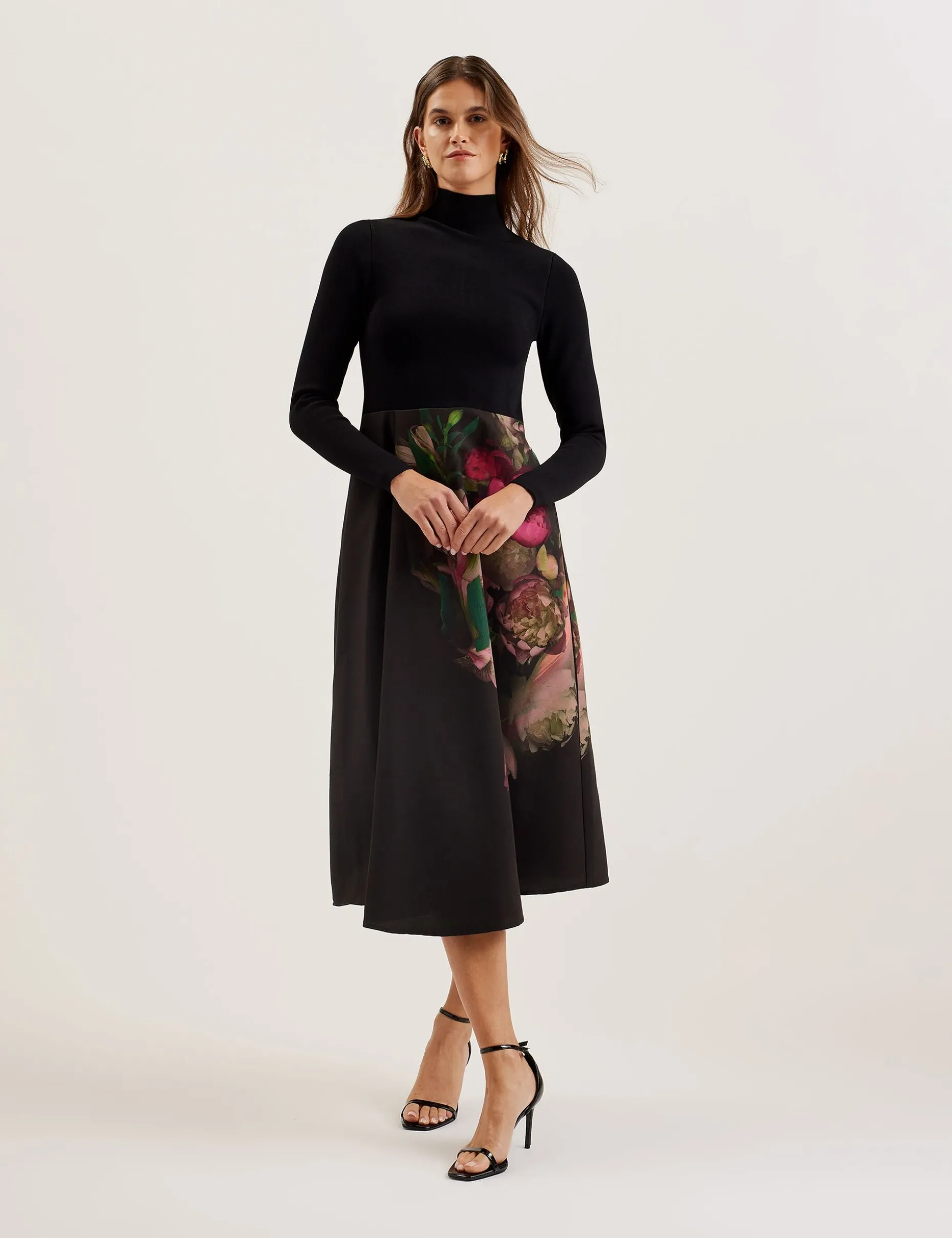 asnes_knit_bodice_midi_dr_0.webp Asnes Knit Bodice Midi Dress With Printed Skirt