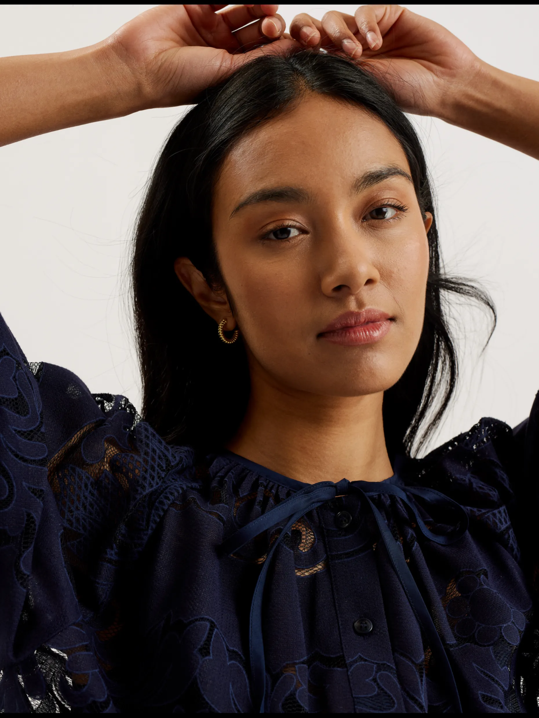 bacina_lace__balloon_slee_3.webp Bacina Lace 3/4 Balloon Sleeve Blouse