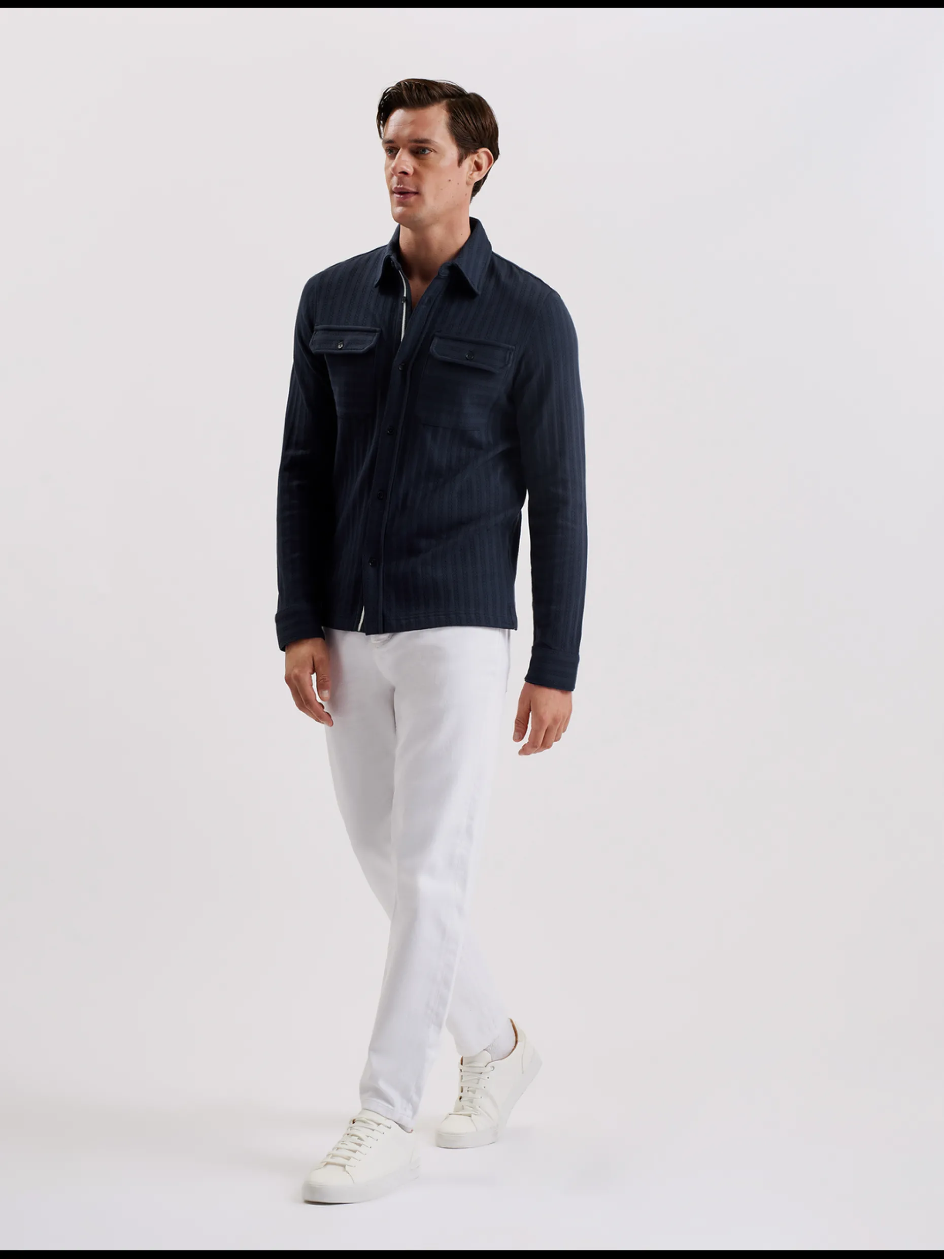 belza_textured_cotton_uti_1.webp Belza Textured Cotton Utility Pocket Overshirt