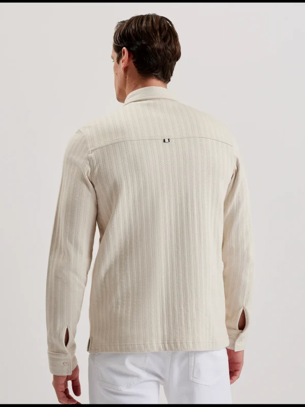 Belza Textured Cotton Utility Pocket Overshirt