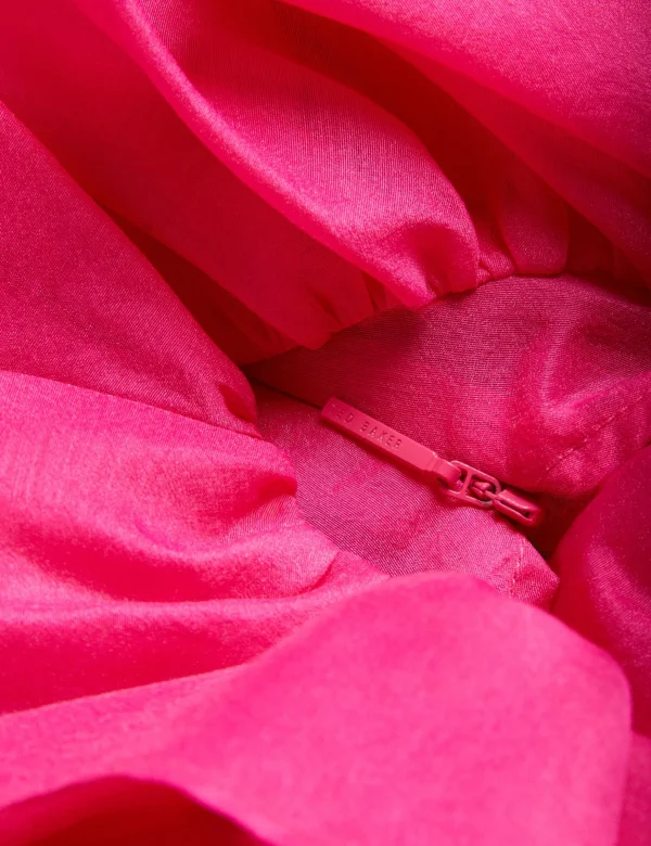 Calonda Oversized Frill Trim V-Neck Top