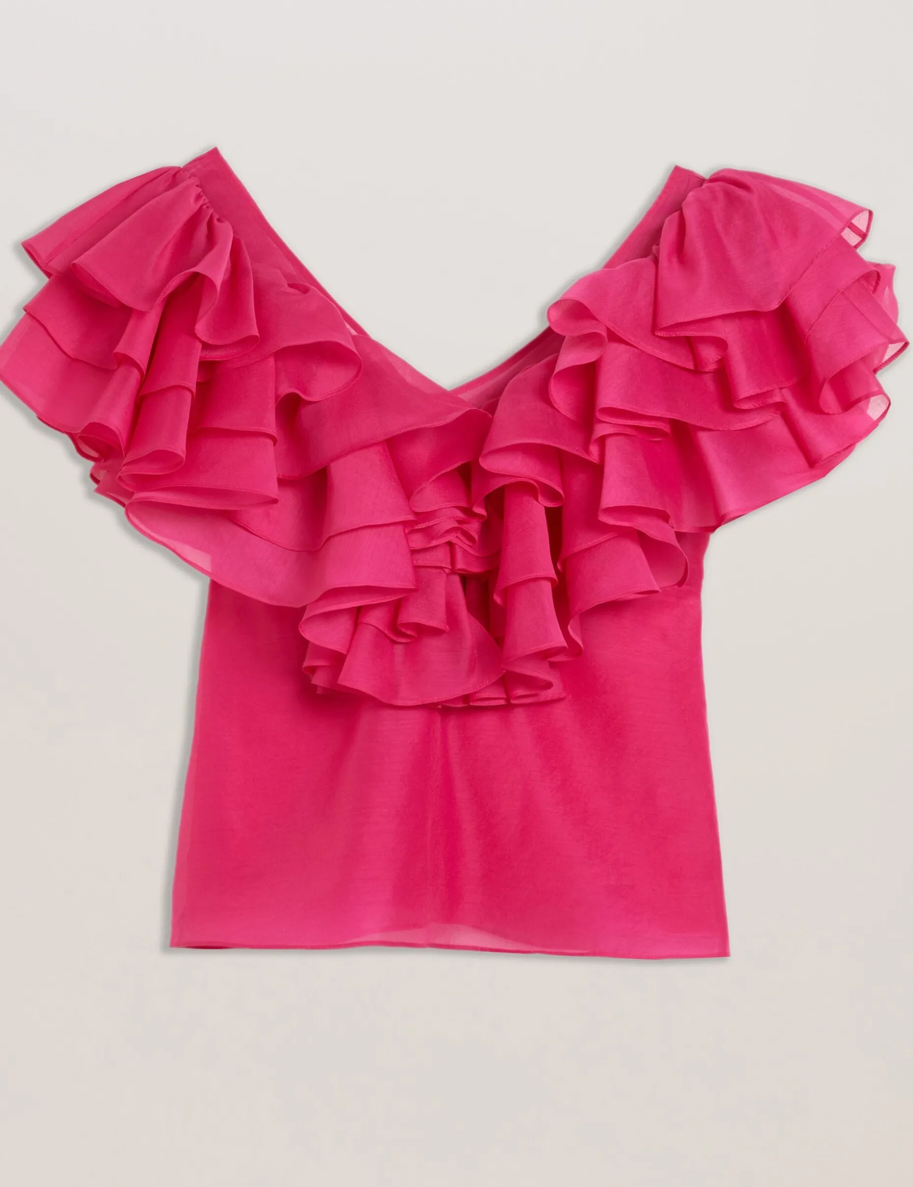 calonda_oversized_frill_t_6.webp Calonda Oversized Frill Trim V-Neck Top