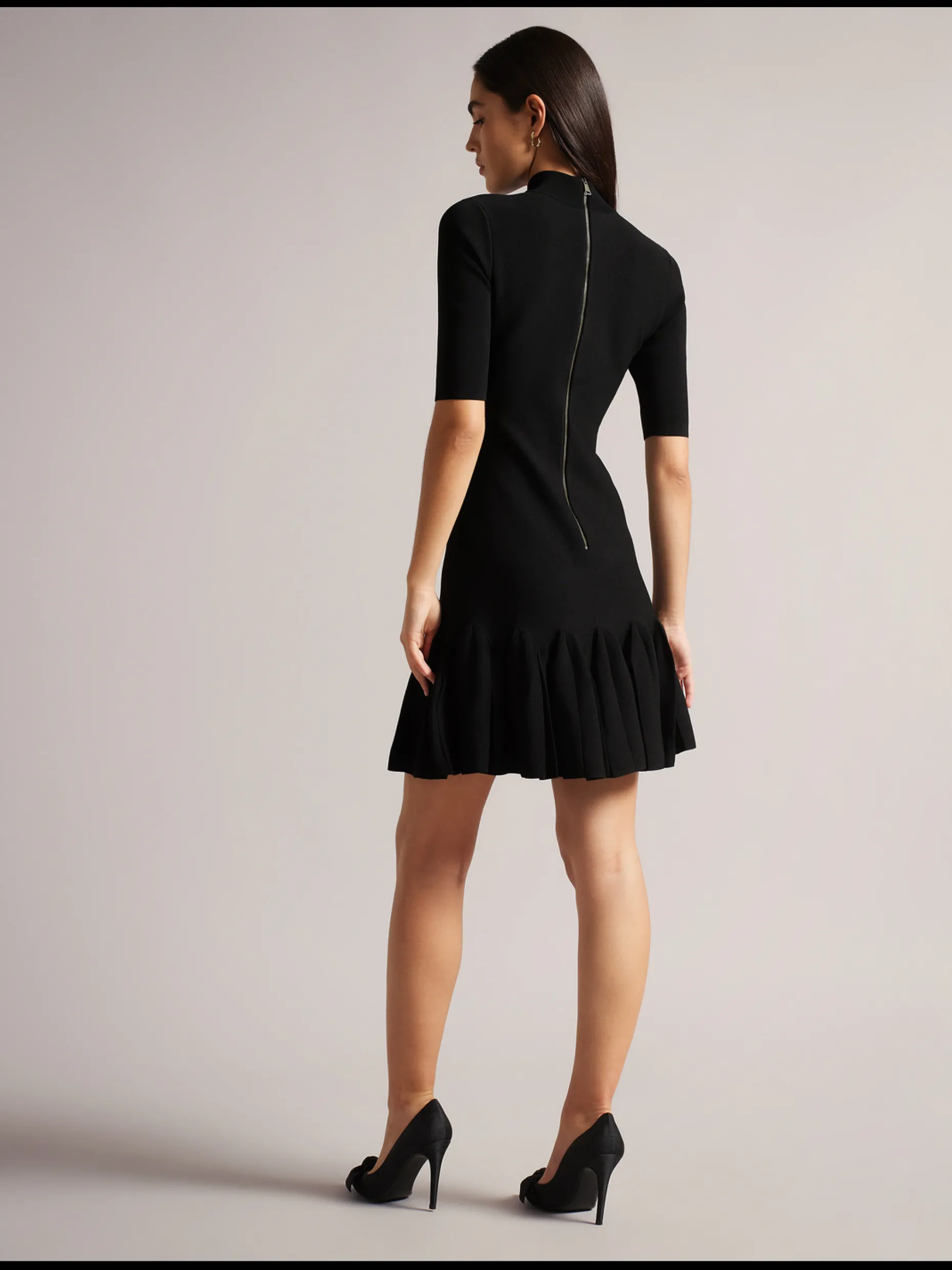 canddy_pleated_hem_bodyco_4.webp Canddy Pleated Hem Bodycon Knit Mini Dress