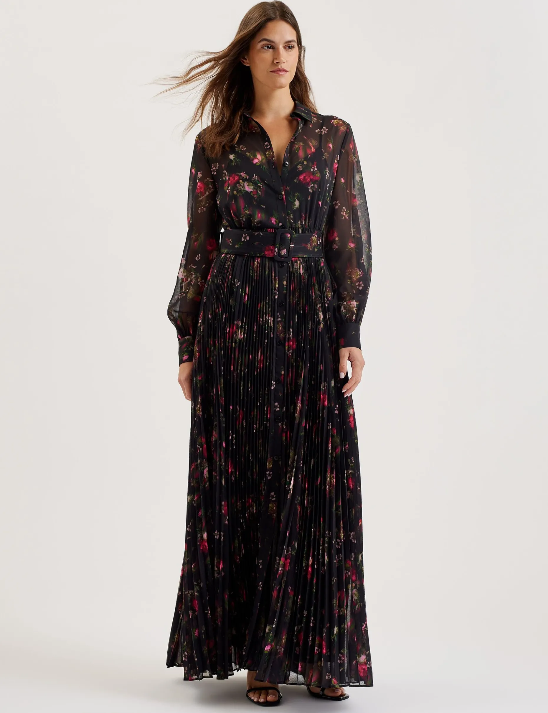 ceiba_floral_print_pleate_0.webp Ceiba Floral Print Pleated Maxi Shirt Dress
