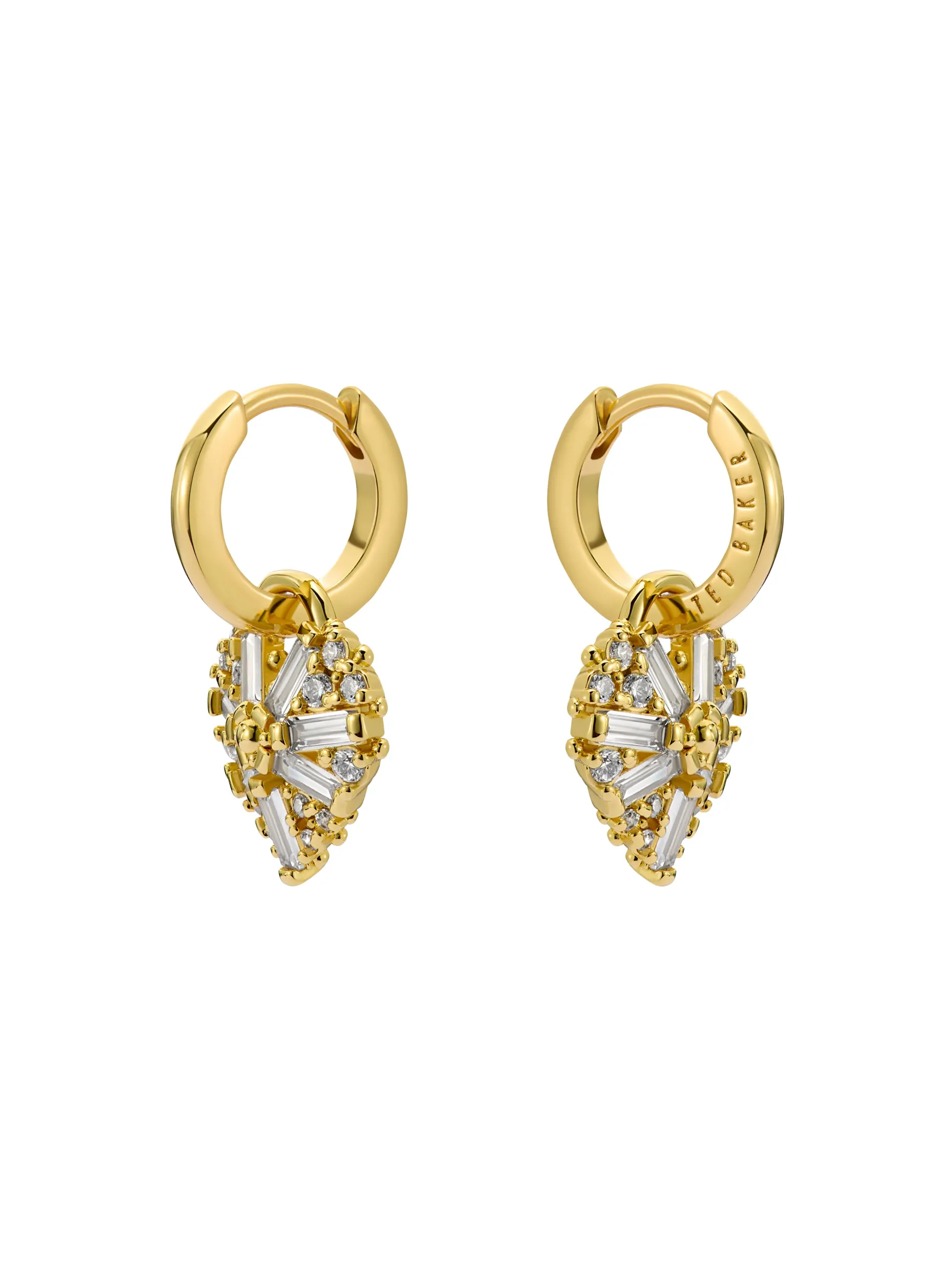 cherise__crystal_cluster__2.webp Cherise Crystal Cluster Heart Huggie Drop Earrings