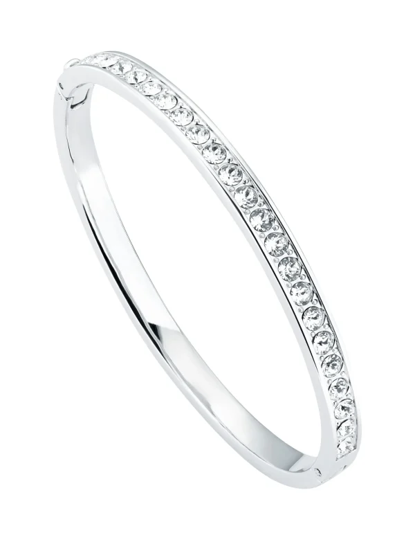 Clemara Crystal Hinge Bangle Bracelet