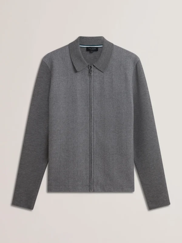 Dejo Long Sleeve Herringbone Full Zip