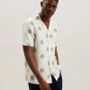 Dimitre Printed Cotton Linen Short Sleeve Shirt