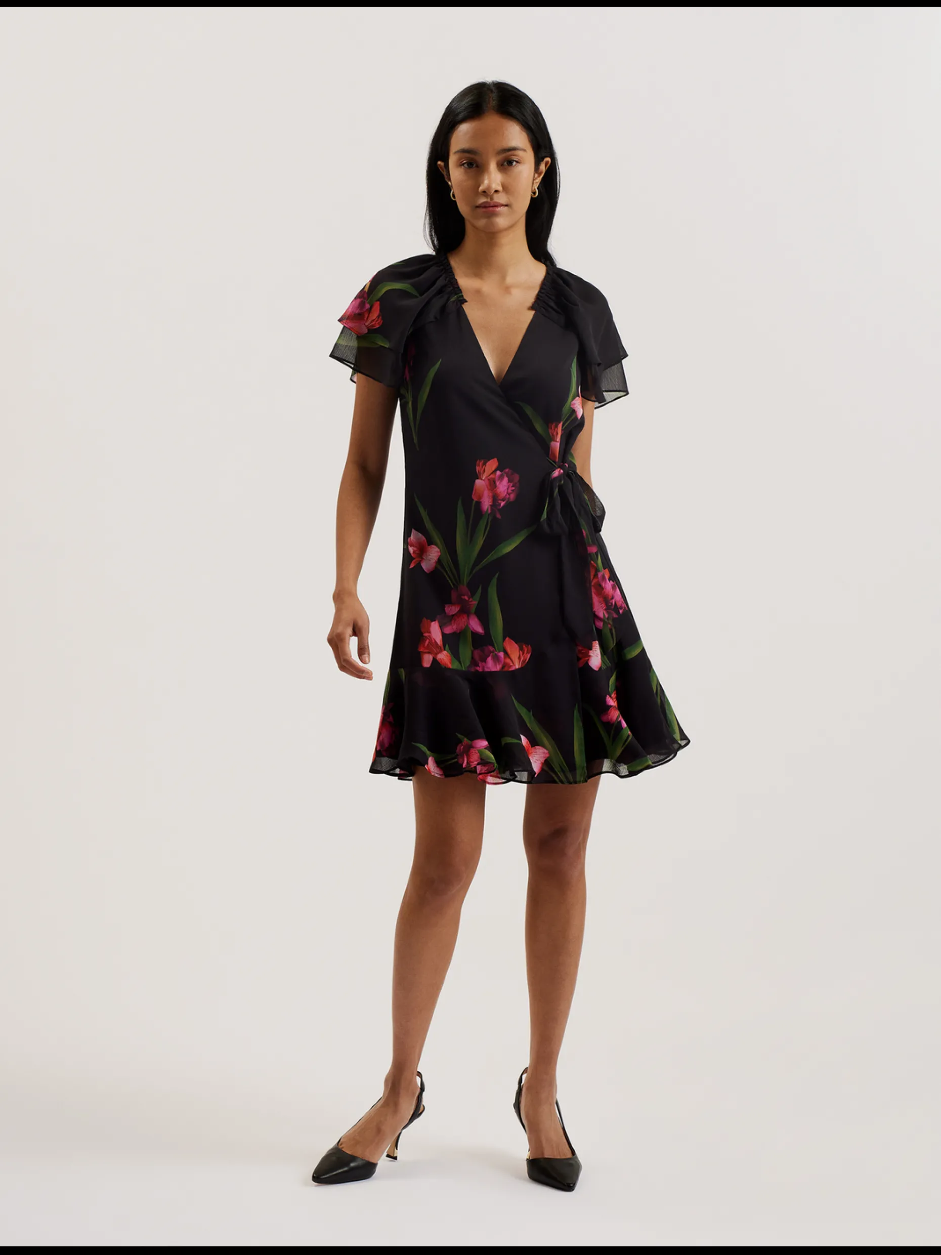 fasnia_floral_angel_sleev_0.webp Fasnia Floral Angel Sleeve Wrap Mini Dress