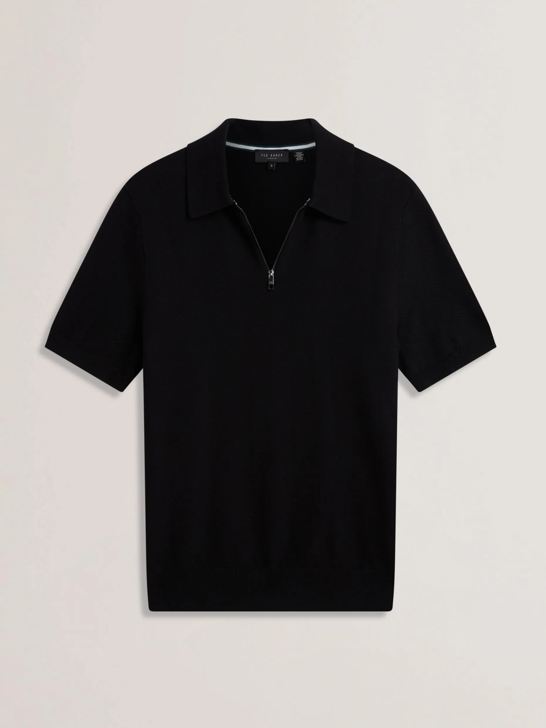 fourd_short_sleeve_herrin_4.webp Fourd Short Sleeve Herringbone Zip Polo