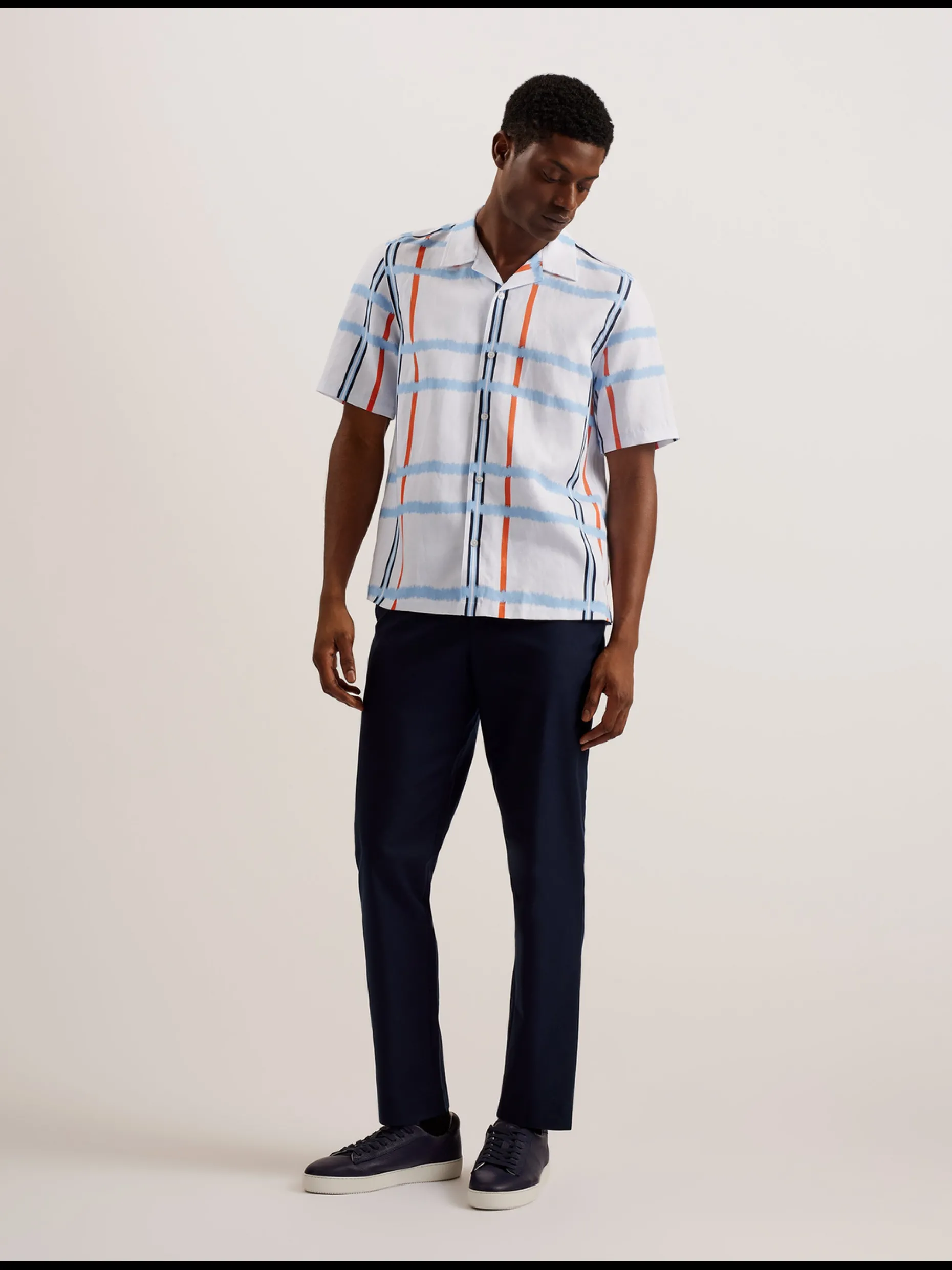 gardon_check_print_relaxe_0.webp Gardon Check Print Relaxed Short Sleeve Shirt