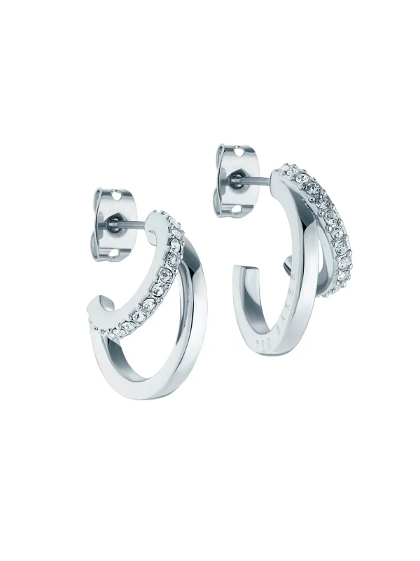 Helias Crystal Double Hoop Earrings