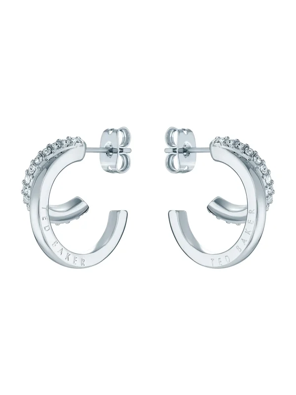 Helias Crystal Double Hoop Earrings