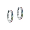 Heplie Crystal Huggie Hoop Earrings