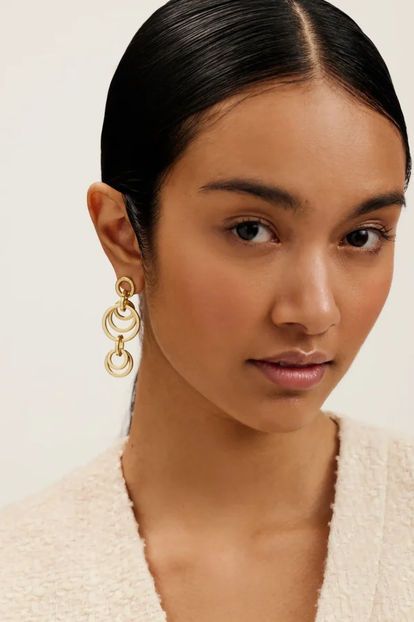 Huliet Multi Hoop Drop Earrings