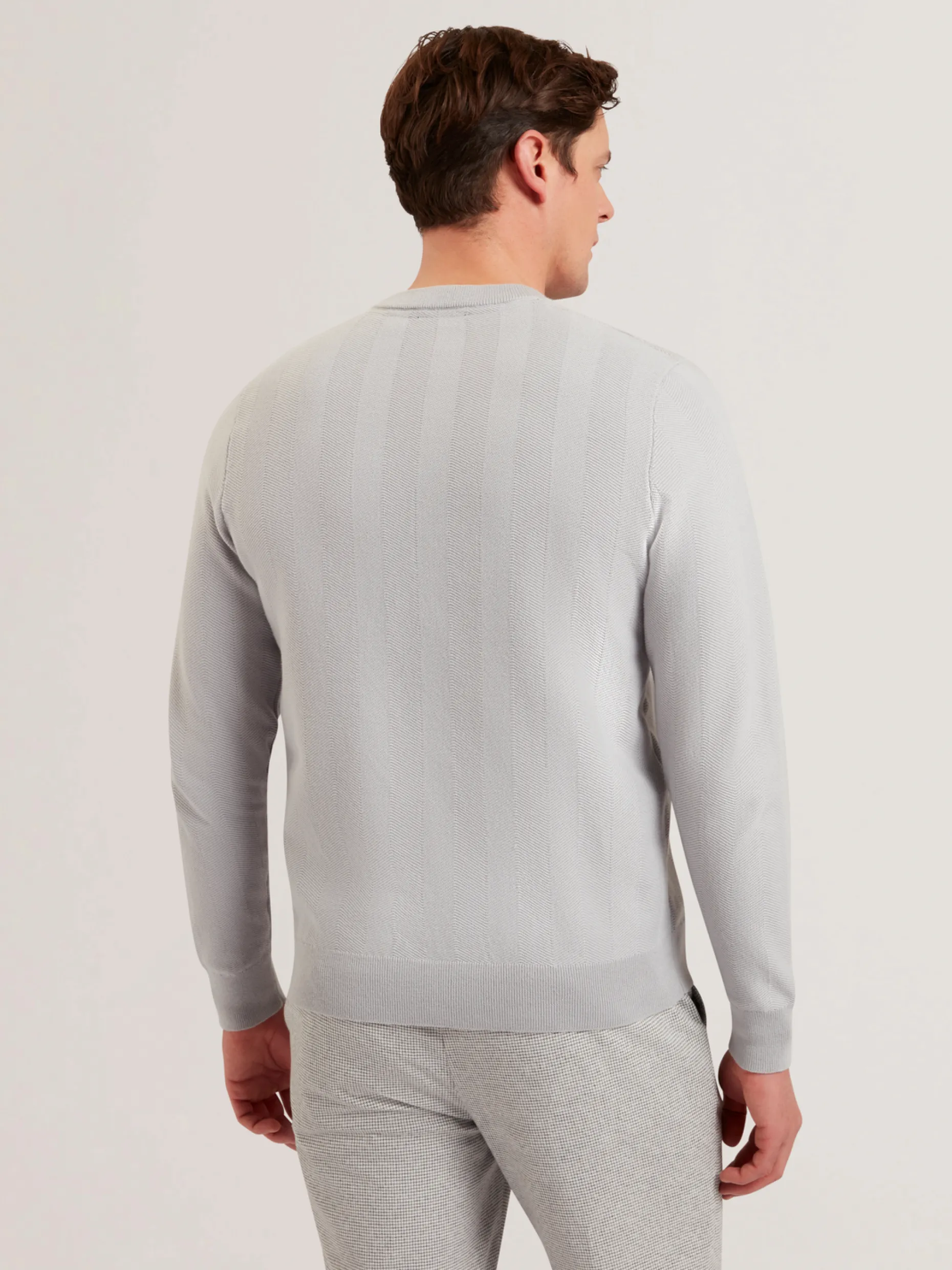 jamals__long_sleeve_herri_3-1.webp Jamals Long Sleeve Herringbone Stitch Crew Neck Sweater