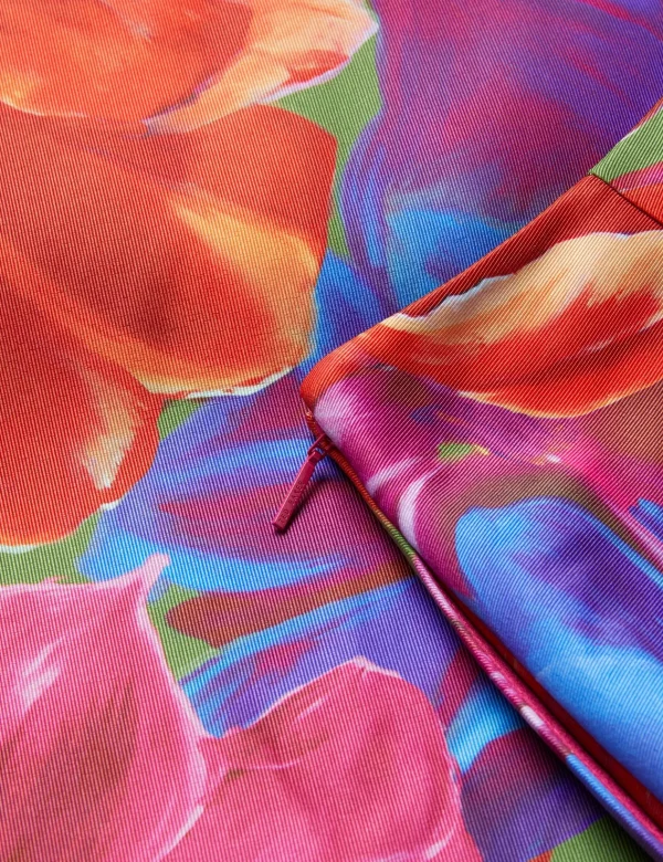 Joralee Printed Wrap Midi Skirt