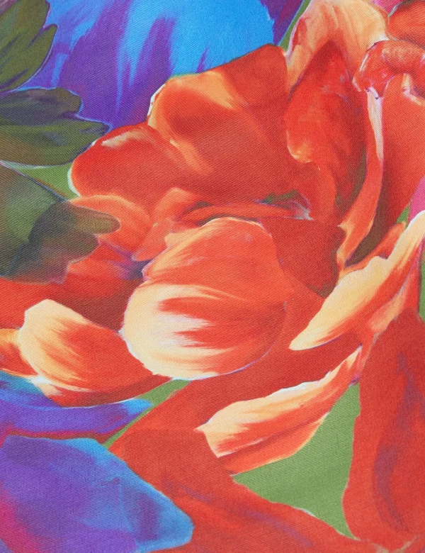 Joralee Printed Wrap Midi Skirt