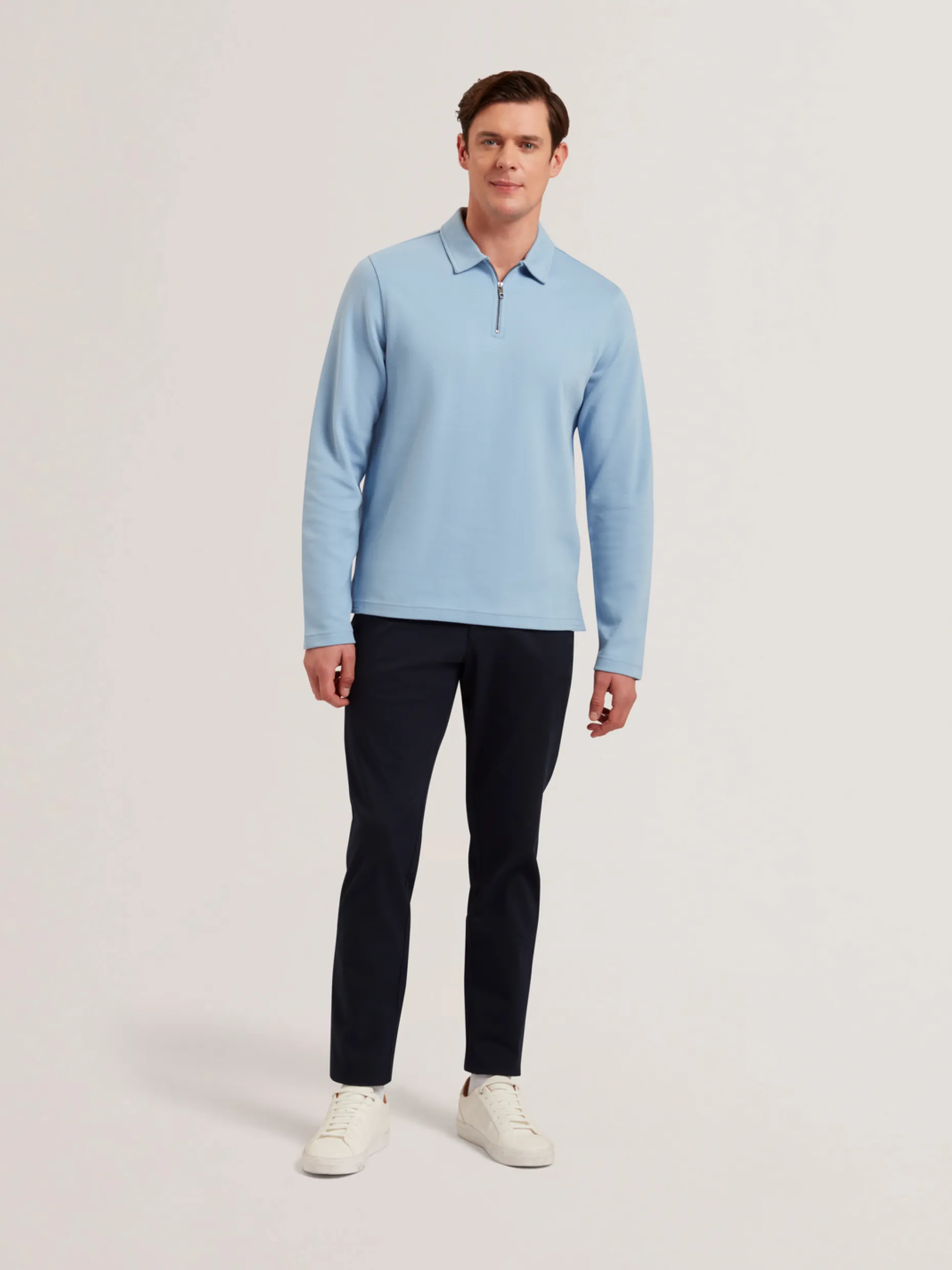 kalend_long_sleeve_zip_ne_0-1.webp Kalend Long Sleeve Zip Neck Herringbone Polo