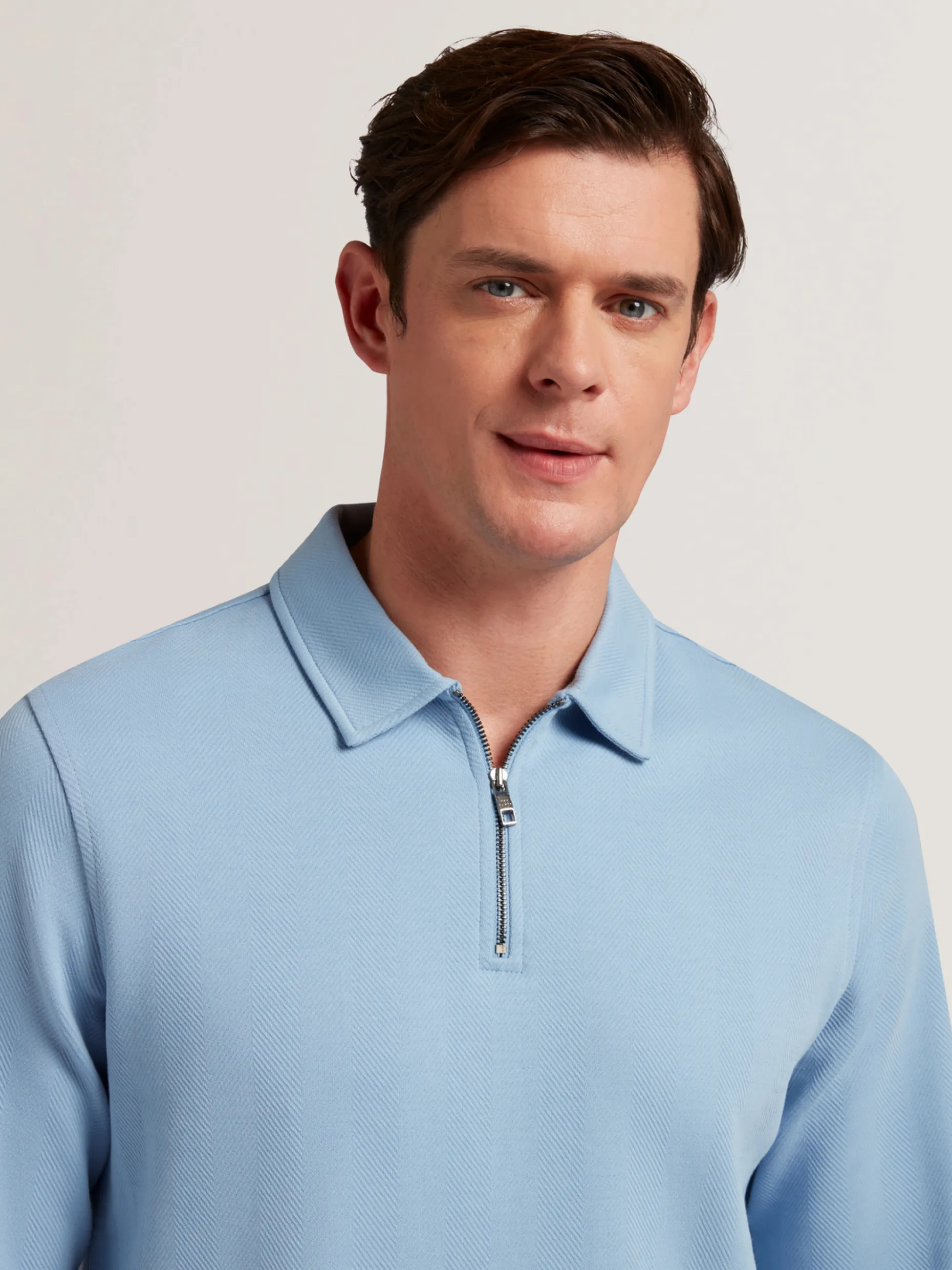 kalend_long_sleeve_zip_ne_2-1.webp Kalend Long Sleeve Zip Neck Herringbone Polo