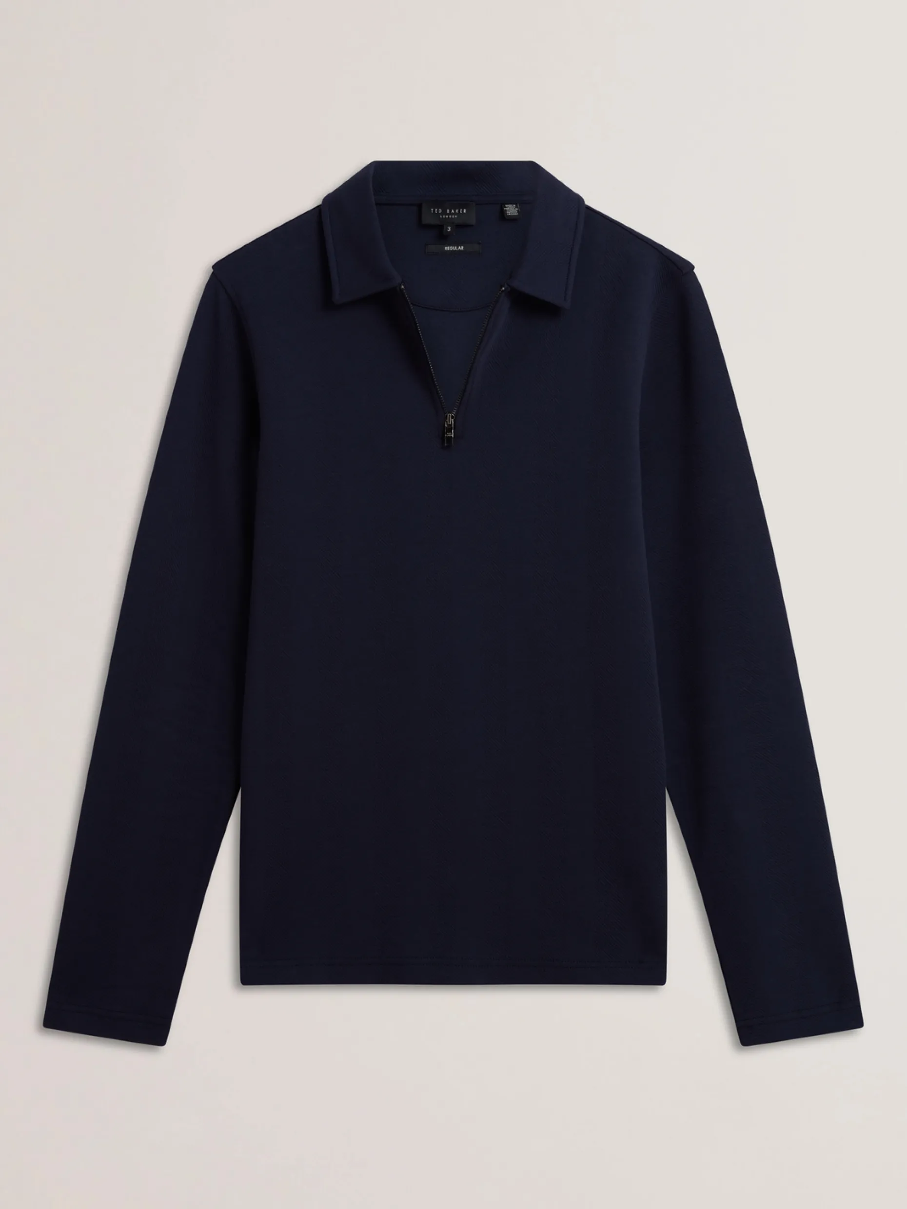 kalend_long_sleeve_zip_ne_4.webp Kalend Long Sleeve Zip Neck Herringbone Polo