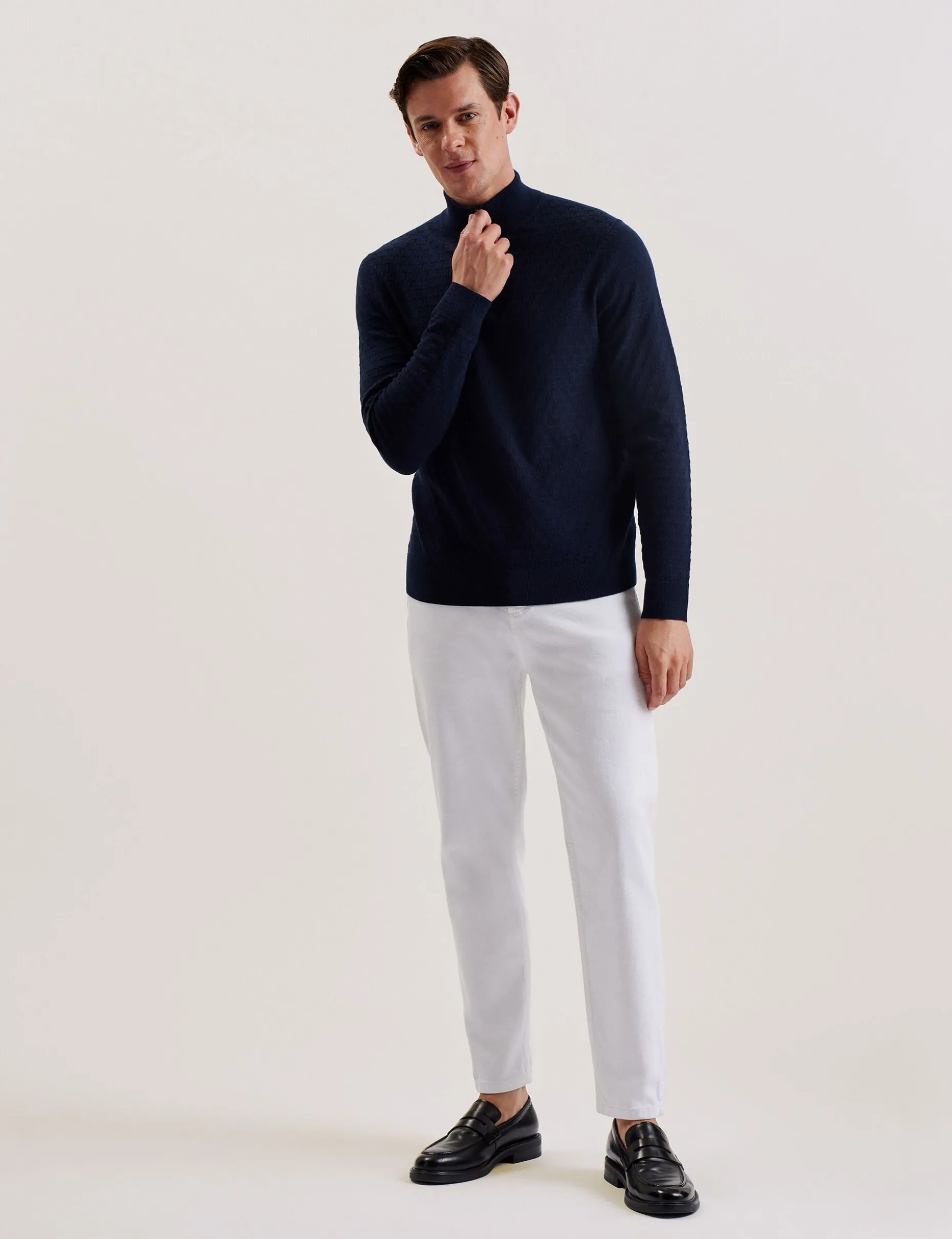 kurnle_t_knit_half_zip_fu_1.webp Kurnle T Knit Half Zip Funnel Neck Jumper