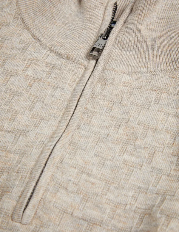 Kurnle T Knit Half Zip Funnel Neck Jumper