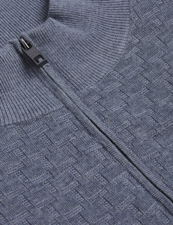 Kurnle T Knit Half Zip Funnel Neck Jumper