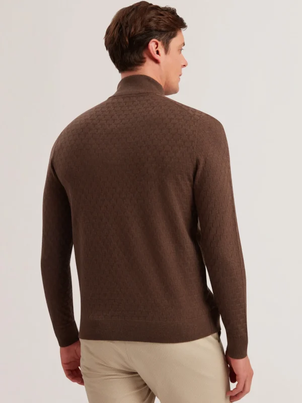 Kurnle T Knit Half Zip Funnel Neck Jumper