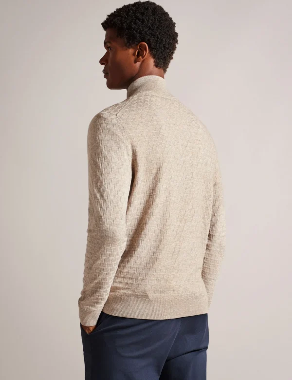 Kurnle T Knit Half Zip Funnel Neck Jumper