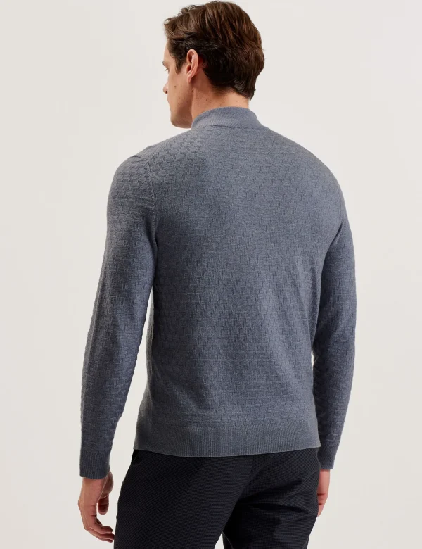 Kurnle T Knit Half Zip Funnel Neck Jumper