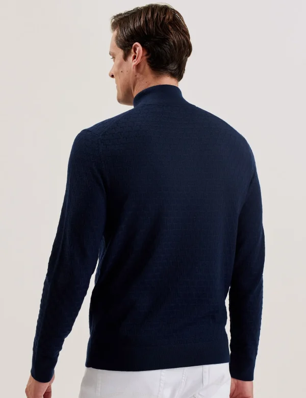 Kurnle T Knit Half Zip Funnel Neck Jumper