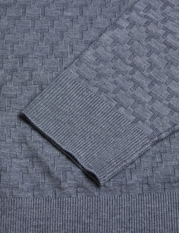 Kurnle T Knit Half Zip Funnel Neck Jumper