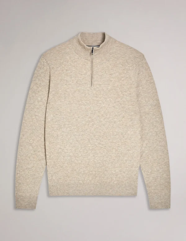Kurnle T Knit Half Zip Funnel Neck Jumper
