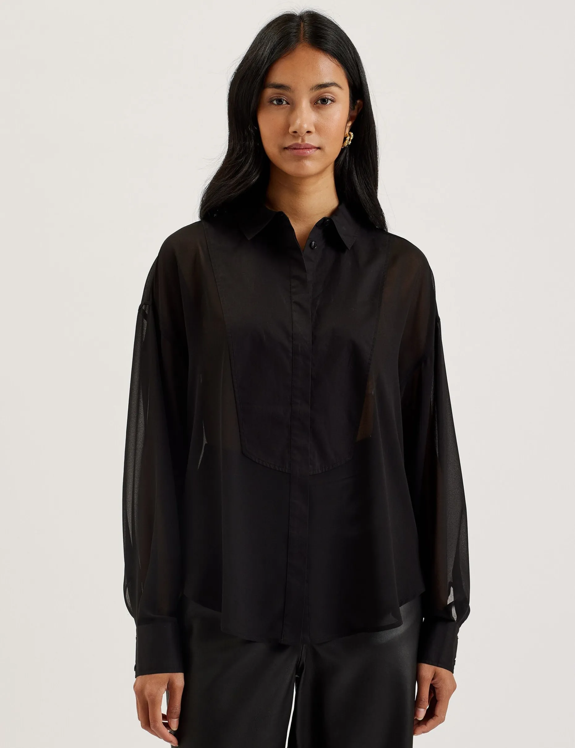 lechosa_bib_front_sheer_l_0-1.webp Lechosa Bib Front Sheer Long Sleeve Blouse