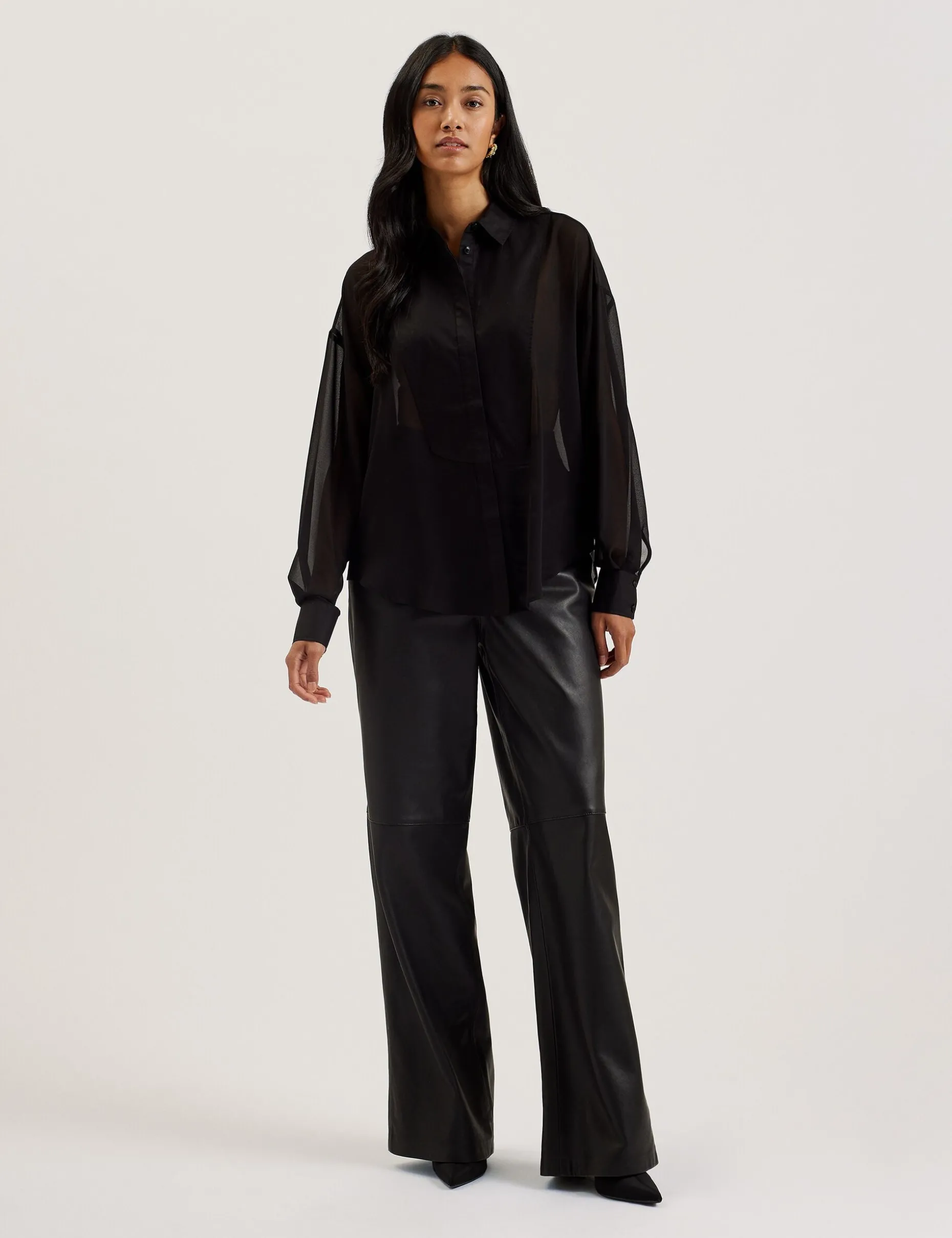 lechosa_bib_front_sheer_l_1-1.webp Lechosa Bib Front Sheer Long Sleeve Blouse