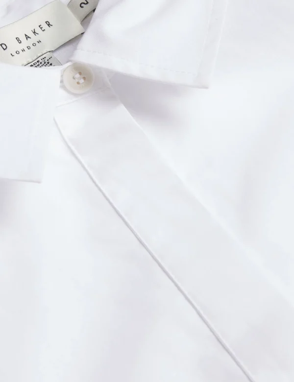 Lechosa Bib Front Sheer Long Sleeve Blouse