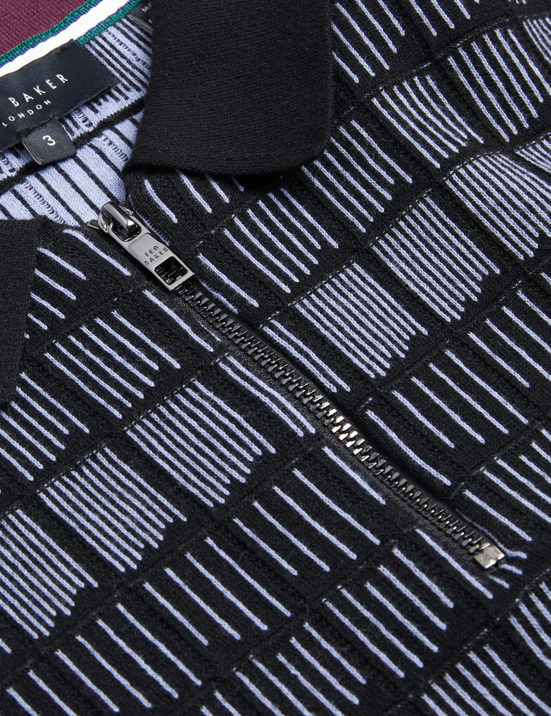 levers_ombre_jacquard_zip_2.webp Levers Ombre Jacquard Zip Neck Polo Shirt