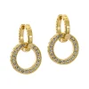 Lina Double Link Crystal Drop Earrings