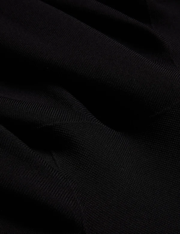 Loisss Flounce Hem Long Sleeve Knitted Mini Dress