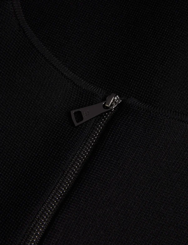 Loisss Flounce Hem Long Sleeve Knitted Mini Dress