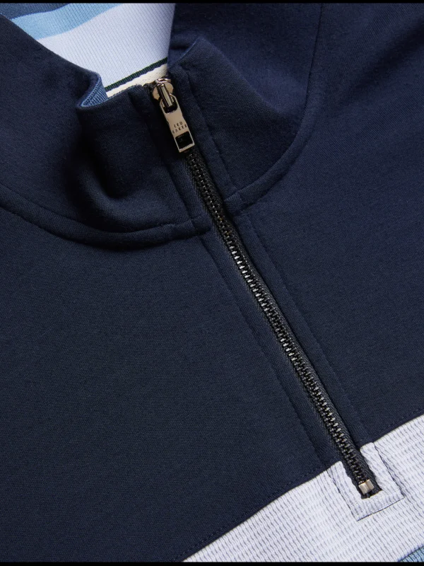 Longman Ombre Stripe Half-Zip Sweatshirt