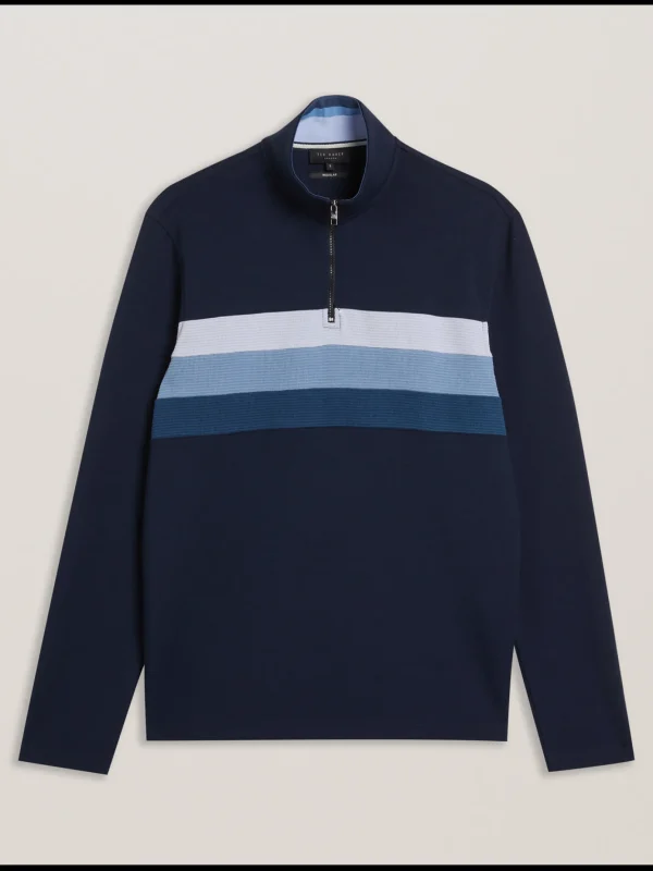 Longman Ombre Stripe Half-Zip Sweatshirt