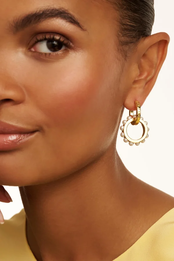 Lorrie Double Logo Link Drop Earrings