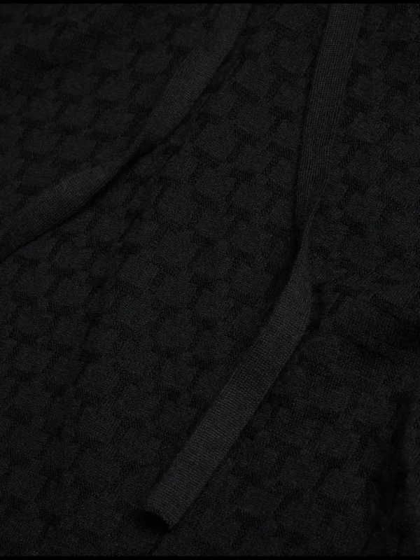 Loular Textured T Knit Wool Blend Hoodie