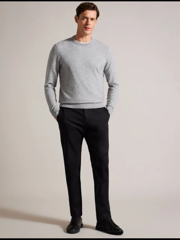 Loung Long Sleeve T Stitch Crew Neck Sweater